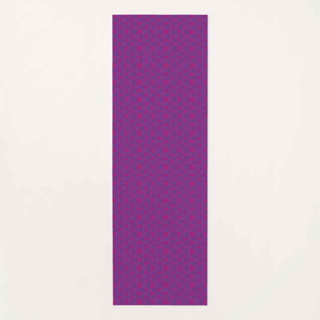 Rosa retro geometrisches Muster  Yogamatte (Vorderseite)