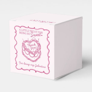 Rosa Retro Herz Coquette Cherry Cake Galentine Geschenkschachtel
