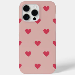 Rosa Retro Herz Y2K Muster mit rosa Hintergrund Case-Mate iPhone Hülle