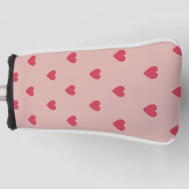 Rosa Retro Herz Y2K Muster mit rosa Hintergrund Golf Headcover