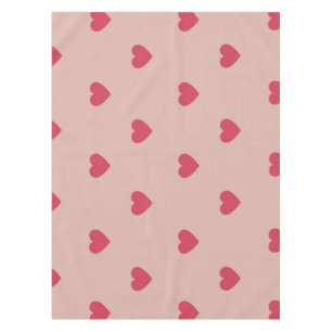 Rosa Retro Herz Y2K Muster mit rosa Hintergrund Tischdecke
