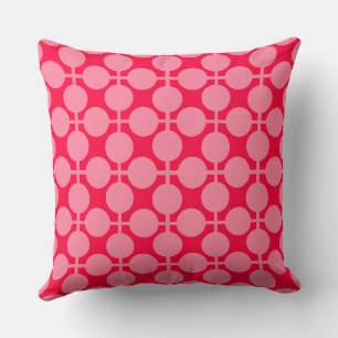 Rosa Retro-Monochrom-Polka-Punktmuster Kissen