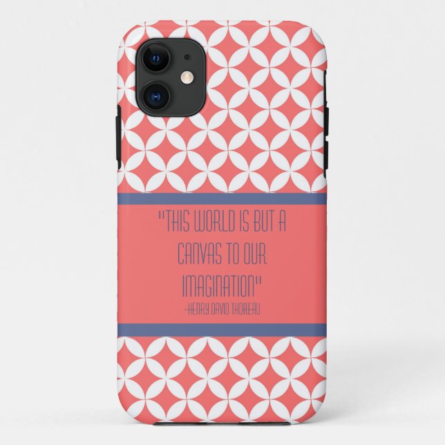 Rosa Retro Muster und kundenspezifischer Case-Mate iPhone Hülle (Rückseite)