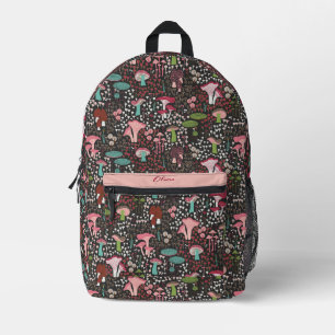 Rosa Retro-Pilz Bedruckter Rucksack
