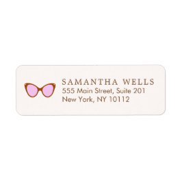 Rosa Retro-Sonnenbrille Personalisiert