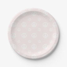 Rosa Retro Surf Hippie Peace Sign Birthday