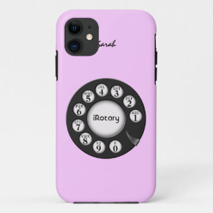 Rosa Retro Telefon im Stil einer Drehscheibentelef Case-Mate iPhone Hülle