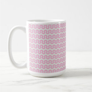 Rosa Retro Wavy Kaffeetasse