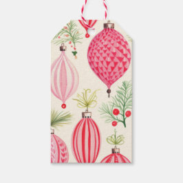 Rosa Retro Weihnachtsschmuck Geschenkanhänger