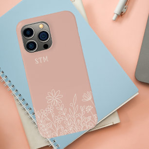 Rosa Retro-Wildblume stilvoll Case-Mate iPhone Hülle