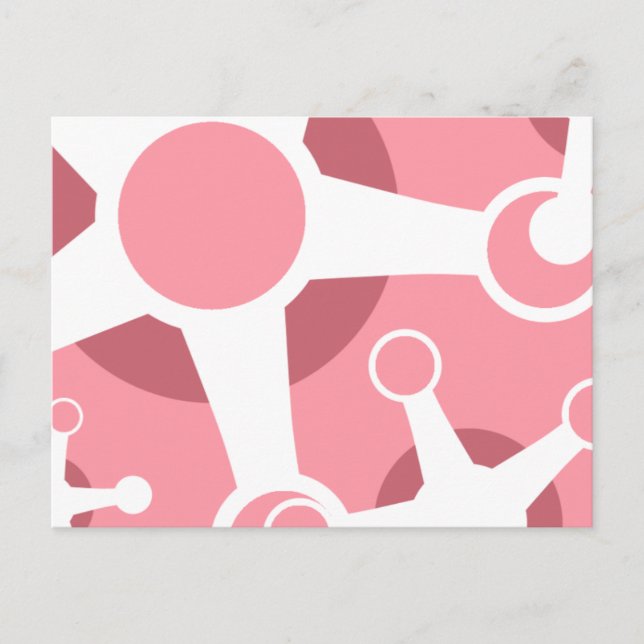 rosa Retrojacke. Postkarte (Vorderseite)