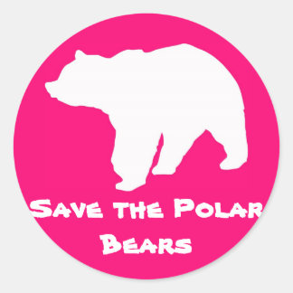 Rosa Rettete die Aufkleber für die Polarbären