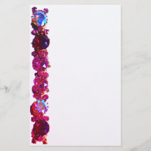 Rosa Rhinestones - Vintager Schmuck Briefpapier