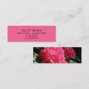 Rosa Rhododendron 2 Mini-Visitenkarten Mini Visitenkarte
