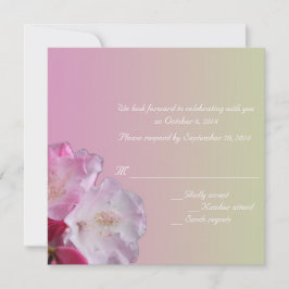 Rosa Rhododendron-Blume RSVP-Karte Einladung