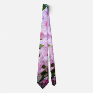 Rosa Rhododendron Floral Botanische Mens Krawatte