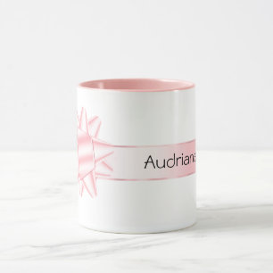 Rosa Ribbon Bow Tasse