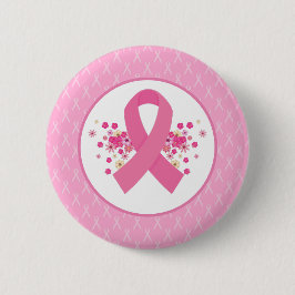 Rosa Ribbon Brustkrebs Bewusstsein Button