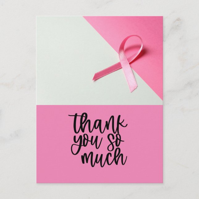 Rosa Ribbon Brustkrebs Bewusstsein Postkarte (Vorderseite)