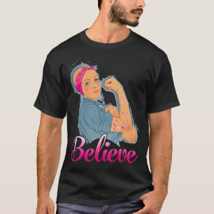 Rosa-Ribbon Brustkrebs-Bewusstsein Unterstützung W T-Shirt