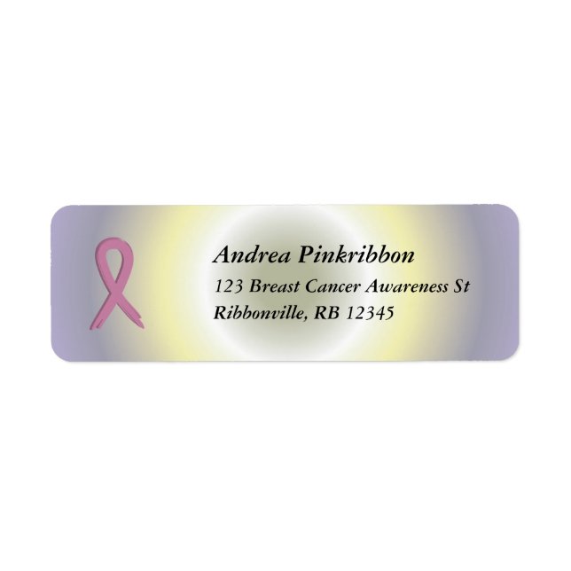 Rosa Ribbon Brustkrebs farbenfroh radiales La (Vorne)