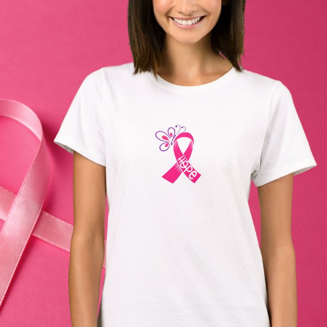 Rosa Ribbon Brustkrebs T - Shirt (Von Creator hochgeladen)