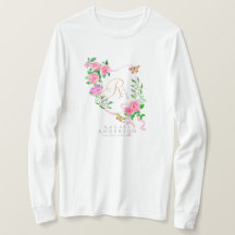 Rosa Ribbon Chic Monogram weiß