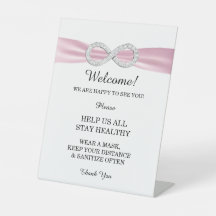 Rosa Ribbon Diamant Unendlichkeit Hochzeitssicherh