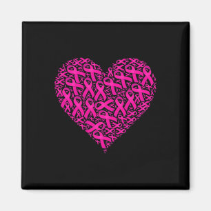 Rosa Ribbon Herz Liebe Brustkrebs Bewusstsein Magnet
