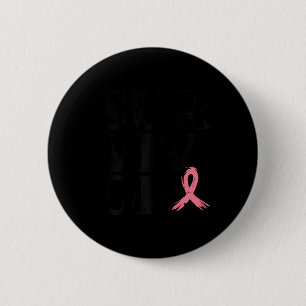 Rosa Ribbon Krieger Brustkrebs Bewusstsein Frauen Button