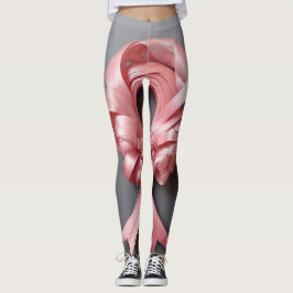 Rosa Ribbon-Legierung Leggings