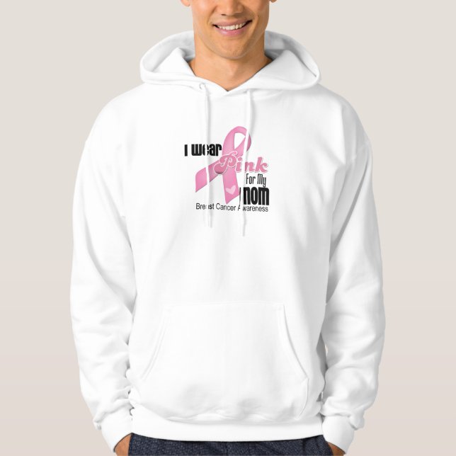 Rosa Ribbon Mama Brustkrebs Hoodie (Vorderseite)