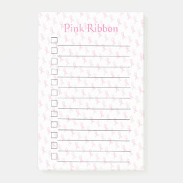 Rosa Ribbon Post-it Klebezettel