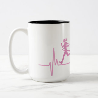 Rosa Ribbon Runner Life ist bessere Tasse