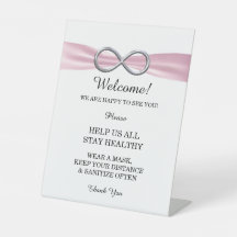 Rosa Ribbon Silber Unendlichkeit Hochzeitssicherhe