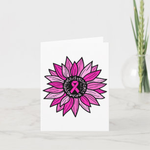 Rosa Ribbon Sonnenblumen Brustkrebs Bewusstsein Fr Karte