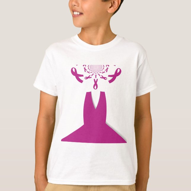 Rosa Ribbons Brustkrebs T-Shirt (Vorderseite)
