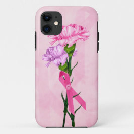 Rosa Ribbons und Nelken iPhone 11 Hülle