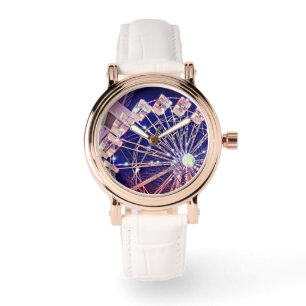 Rosa Riesenrad Armbanduhr