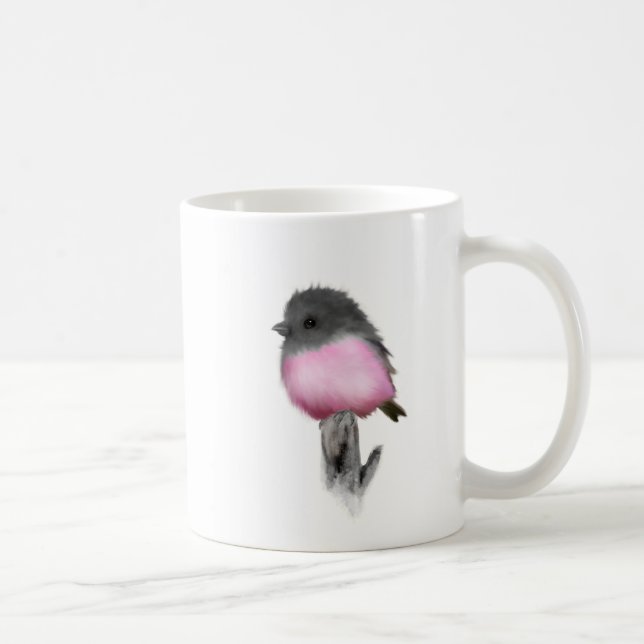 Rosa Robin Bird-Tasse Kaffeetasse (Rechts)