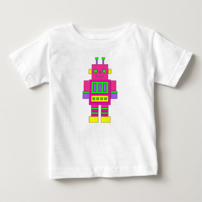 Rosa Robot T - Shirt (Vorderseite)