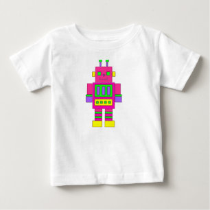 Rosa Roboter-T - Shirt