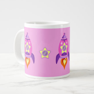 Rosa Rocket-Schiffe Jumbo-Tasse