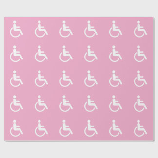 Rosa Rollstuhl – Bewusstsein für Barrierefreiheit Geschenkpapier