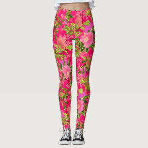 Rosa rosa angesagt, rosa wilde Rose angesagt Leggings
