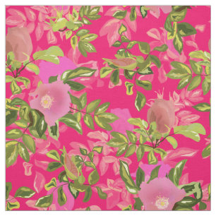 Rosa rosa angesagt, rosa wilde Rose angesagt Stoff