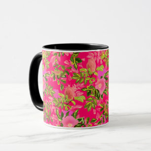 Rosa rosa angesagt, rosa wilde Rose angesagt Tasse