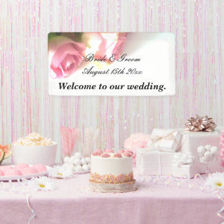 Rosa Rosa Bild Hochzeitsgrüße Begrüßungszeichen Banner