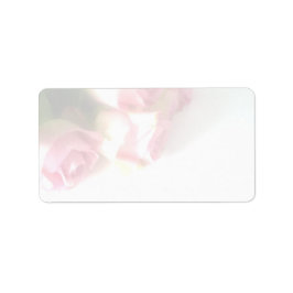 Rosa Rosa-Blume druckend, leere Adressetiketten