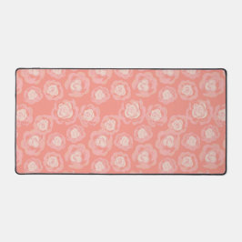 Rosa Rosa Blumenmatte mit botanischer Ästhetik Schreibtischunterlage